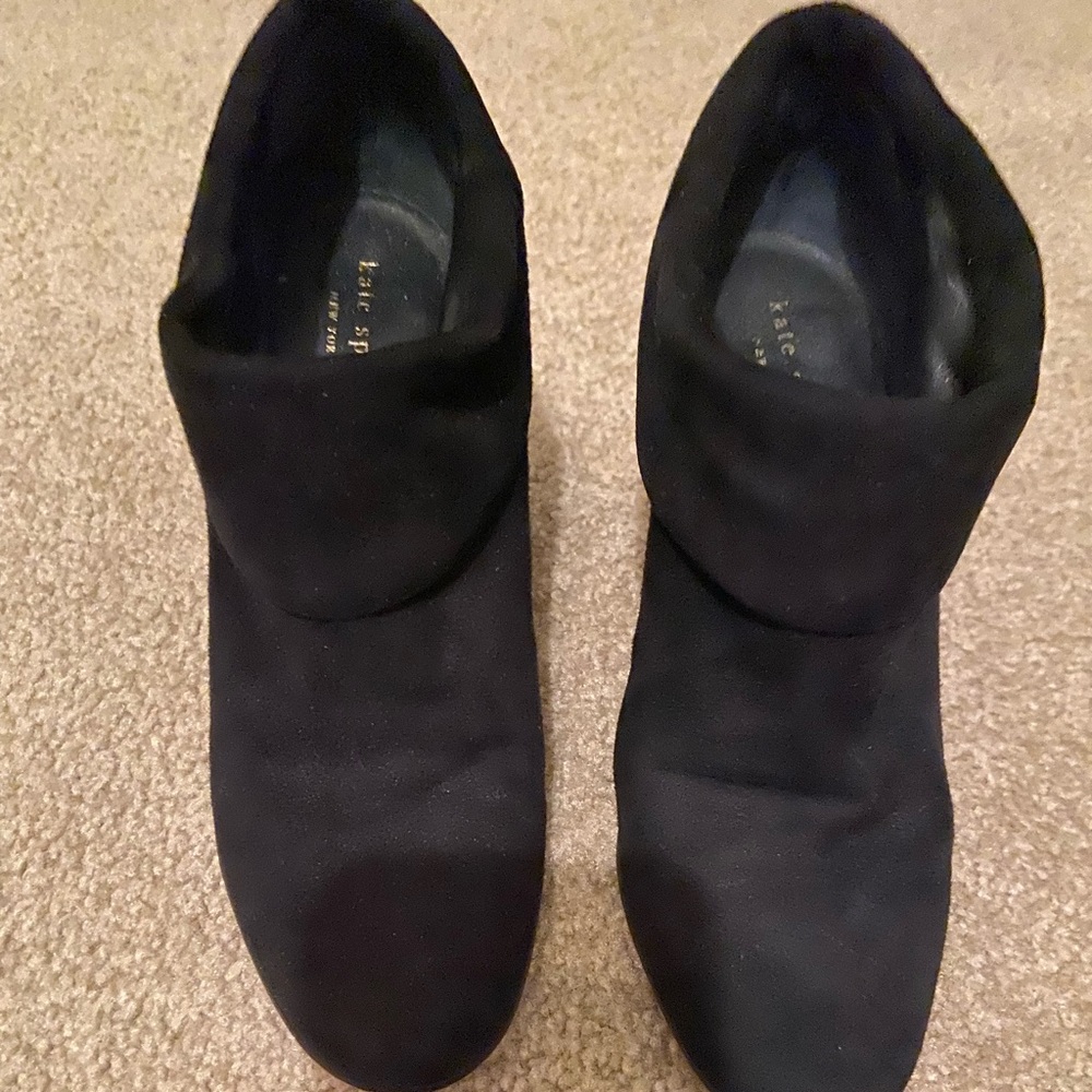 Kate Spade Black Suede High Heel Booties